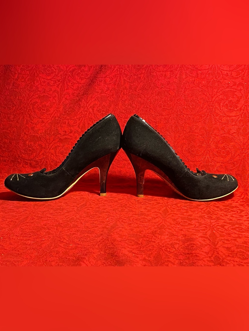 Reserved karensuefoster black cat pumps, 7 - Picture 7 of 15
